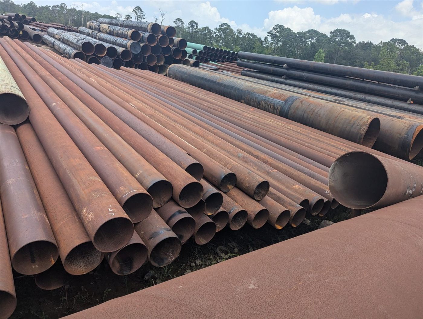 Surplus steel pipe inventory